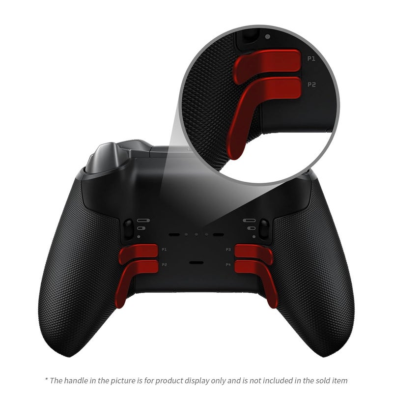 KD.FLY 13-in-1 Metal Thumbsticks Replacement Kits for Xbox Elite Series 2, Xbox Elite 2 Controller Accessories, Includes Magnetic Joysticks, Paddles, Silicone Caps, Storage Bag, Red - Image 3